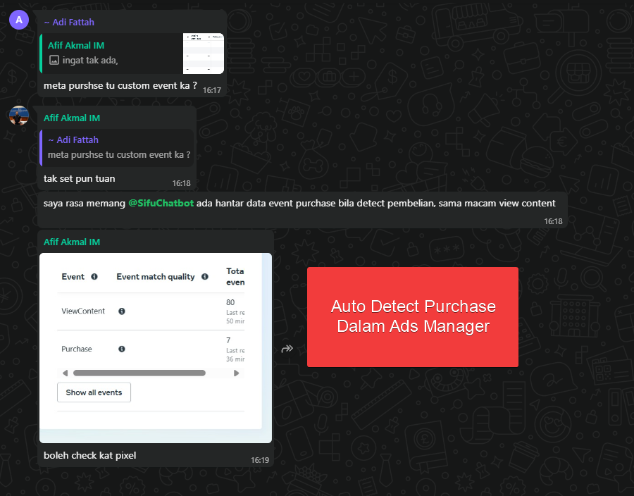 Auto Detect Purchase Feature Screenshot